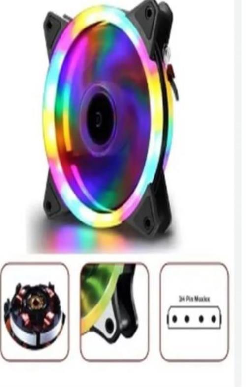 POWERBOOST F-PBA700B 120*120*25mm 12CM Rainbow LEDLİ KASA FANI 